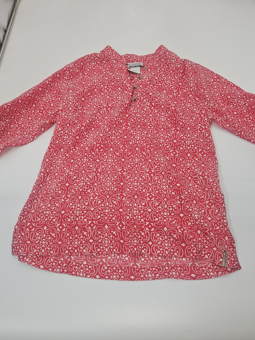 Columbia Women’s Pink Printed Tunic Blouse - Lightweight Pullover
